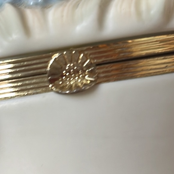 Vintage Fitz and Floyd 1983 trinket box jewelry case floral iris design stamped - Picture 7 of 7